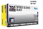 AUSTRALIAS 1 TGC BLACK NITRILE DISPOSABLE GLOVES BOX OF 100 SHIPS FROM SYDNEY