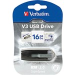 VERBATIM 49172 STORE N GO V3 FLASH DRIVE USB 30 16GB GREY