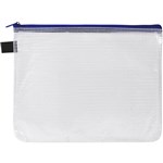 AVERY 49502 HANDY POUCH WITH ZIP A5 CLEAR AND BLUE