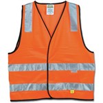 MAXISAFE HIVIS SAFETY VEST DAY NIGHT ORANGE  MEDIUM CLASS DN