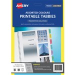 AVERY 5412501 L7431 PRINTABLE TABBIES SOFTWARE CODE MULTI COLOURED PK48