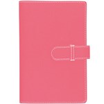 DEBDEN ACCENT PU COMPENDIUM WITH A4 NOTEPAD PINK