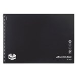 SPIRAX 5606700 P533 SKETCH BOOK SPIRAL BOUND SIDE OPEN 40 PAGE A3 BLACK