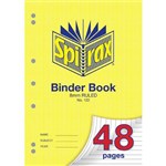 SPIRAX 56122 122 BINDER BOOK 8MM RULED 48 PAGE A4