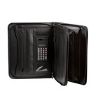 SPIRAX 56913 EXECUTIVE ZIPPERED COMPENDIUM A4 2 RING WITH CALCULATOR BLACK