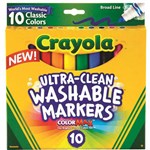 CRAYOLA 587851 ULTRACLEAN WASHABLE MARKERS CLASSIC COLORS PACK 10