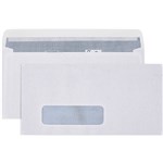 CUMBERLAND ENVELOPE 6033111 DL 110X220MM WALLET LASER PEEL N SEAL WINDOWFACE SECRETIVE WHITE BX500