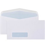 CUMBERLAND ENVELOPE 605114 DLX 120X235MM BANKER WINDOWFACE SECRETIVE LICK N STICK 80GSM WHITE BX500