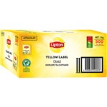 LIPTON YELLOW LABEL ENVELOPED TEABAG RAINFOREST ALLIANCE CERTIFIED BOX 500