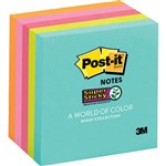 POSTIT 6545SSMIA SUPER STICKY NOTES MIAMI 75 X 75MM 90 SHEET PACK 5