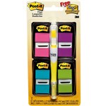 3M 680PPBGVA POSTIT FLAGS 25X43MM WITH FREE HIGHLIGHTER PINK PURPLE BLUE GREEN VALUE PK200