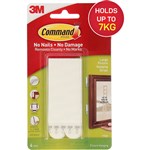3M 17206 COMMAND ADHESIVE PICTURE HANGING STRIPS LARGE WHITE PACK 4 PAIRS