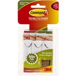 3M 17043 COMMAND PICTURE HANGERS WIREBACKED WHITE VALUE PACK 3 HANGERS AND 6 STRIPS
