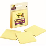 POSTIT 3321SSCY SUPER STICKY NOTES 45 SHEETS PER PAD 76 X 76MM CANARY YELLOW PACK 3
