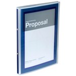 AVERY 15766 FLEXIVIEW PRESENTATION BINDER WITH INSERT FRONT COVER A4 125MM 2 RING NAVY BLUE
