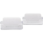 DEFLECTO 70501 BUSINESS CARD HOLDER LANDSCAPE CLEAR  PACK 2 
