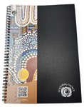 CULTURAL CHOICE NOTEBOOK HARD COVER RULED 200 PAGE A5 BLACK