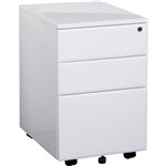 INITIATIVE MOBILE PEDESTAL 2 DRAWER 1 FILE 400 X 520 X 620MM WHITE