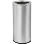 COMPASS BRUSHED STAINLESS STEEL TIDY BIN WITH GALVANISED LINER 45 LITRE