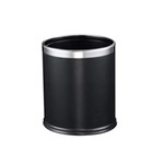 COMPASS LEATHERETTE BIN 10 LITRE ROUND BLACK