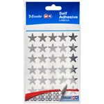 QUIKSTIK LABEL SILVER STAR SMALL PACK 135