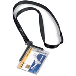 DURABLE 820758 CARD HOLDER DELUXE ACRYLIC WITH NECKLACE  PACK 10