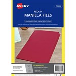 AVERY 82713 MANILLA FOLDER 332 X 242MM A4 RED PACK 20