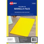AVERY 82743 MANILLA FOLDER 332 X 242MM A4 YELLOW PACK 20