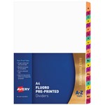 AVERY 85743 DIVIDER WHITE MANILLA A4 AZ MYLAR PRINTED TABS FLURO