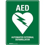 TRAFALGAR AED DEFIBRILLATOR SIGN POLY 225 X 300MM