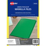 AVERY 88232 MANILLA FOLDER FOOLSCAP GREEN PK20