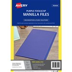 AVERY 88292 MANILLA FOLDER STANDARD CUT FOOLSCAP PURPLE PK20