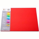 QUILL 90402 XL MULTIBOARD 210GSM A3 RED PACK 25