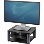 FELLOWES 9169501 PREMIUM MONITOR RISER PLUS WITH DRAWER AND BUILT IN COPYHOLDER GRAPHITE