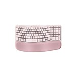 LOGITECH WIRELESS ERGONOMIC KEYBOARD WAVE KEYS ROSE
