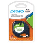DYMO 92630 LETRATAG LABEL PAPER 12MM X 4MTR WHITE TWIN PACK