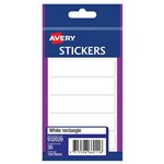 AVERY 932029 MULTI PURPOSE STICKERS RECTANGLE 76 X 19MM WHITE PACK 30