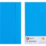QUILL DL COLOURED ENVELOPES MARINE BLUE PACK 25