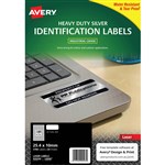 AVERY 959200 L6008 DURABLE METALLIC HEAVY DUTY LABELS SILVER PACK 3780