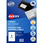 AVERY 959409 WEATHERPROOF INTERNET SHIPPING LABEL 991 X 677MM PACK 10