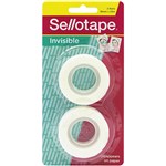 SELLOTAPE INVISIBLE TAPE SMALL 18MM X 25M PACK 2