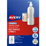 AVERY 980019 RECTANGLE LABEL L7113 CRYSTAL CLEAR PACK 10