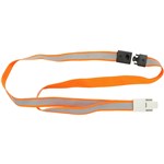 REXEL 9843006 LANYARD FLAT STYLE WITH BREAKAWAY CLIP REFLECTIVE ORANGE PACK 5