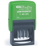 COLOP 9871271 GREEN S260L5 STAMP DATER 4MM ENTERED REDBLUE PAD