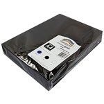 RAINBOW BACK BINDING BOARD LEATHER GRAIN 350GSM 100 SHEETS BLACK