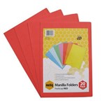 MARBIG 1108603 MANILLA FOLDER STANDARD CUT FOOLSCAP RED PK20