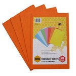MARBIG 1108606 MANILLA FOLDER STANDARD CUT FOOLSCAP ORANGE PK20