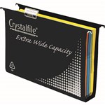 CRYSTALFILE 111906 SUSPENSION FILE EXTRA WIDE PP 50MM COMPLETE BLACK BOX 10
