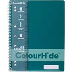 COLOURHIDE LECTURE BOOK 140 PAGES A4 TEAL GREEN