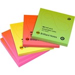 MARBIG 1810699 BRILLIANT ASSORTED NOTES 75X75MM PK5